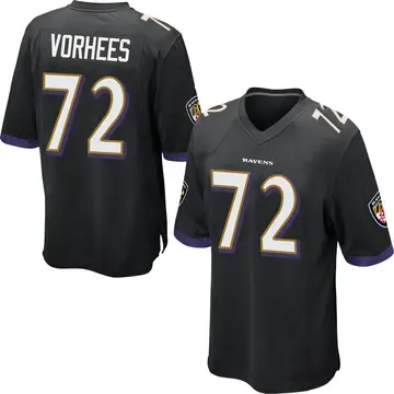 Black Men's Andrew Vorhees Baltimore Ravens Game Jersey