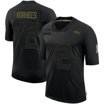 Black Men's Andrew Vorhees Baltimore Ravens Limited 2020 Salute To Service Jersey