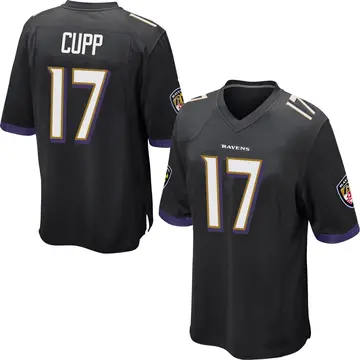 Black Men's Baylor Cupp Baltimore Ravens Game Jersey