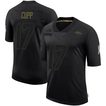 Black Men's Baylor Cupp Baltimore Ravens Limited 2020 Salute To Service Jersey