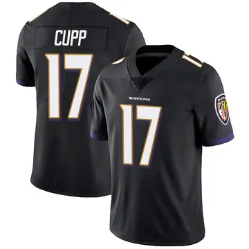 Black Men's Baylor Cupp Baltimore Ravens Limited Alternate Vapor Untouchable Jersey