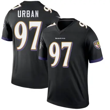 Black Men's Brent Urban Baltimore Ravens Legend Jersey