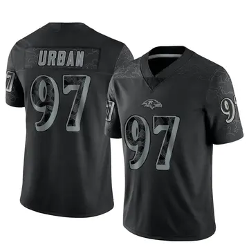 Black Men's Brent Urban Baltimore Ravens Limited Reflective Jersey