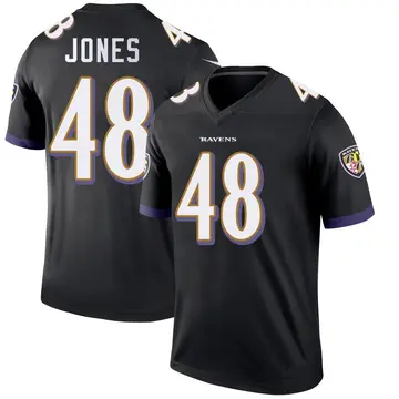 Black Men's Carl Jones Baltimore Ravens Legend Jersey