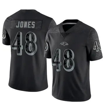 Black Men's Carl Jones Baltimore Ravens Limited Reflective Jersey