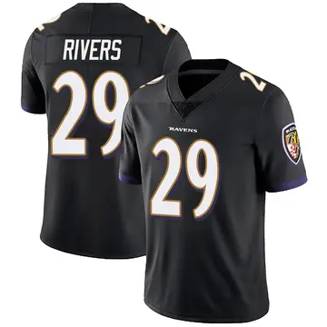 Black Men's Chandler Rivers Baltimore Ravens Limited Alternate Vapor Untouchable Jersey