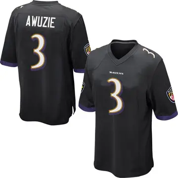 Black Men's Chidobe Awuzie Baltimore Ravens Game Jersey