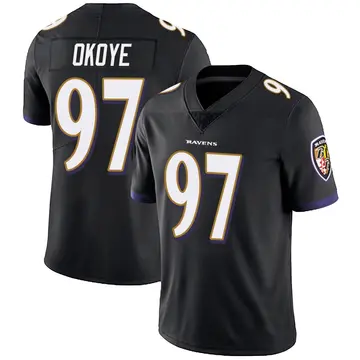 Black Men's CJ Okoye Baltimore Ravens Limited Alternate Vapor Untouchable Jersey