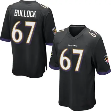 Black Men's Corey Bullock Baltimore Ravens Game Jersey