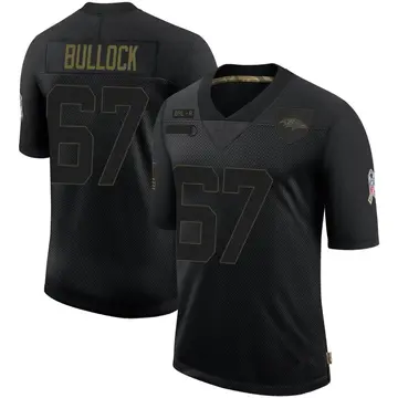 Black Men's Corey Bullock Baltimore Ravens Limited 2020 Salute To Service Jersey