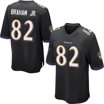 Black Men's Cortez Braham Jr. Baltimore Ravens Game Jersey