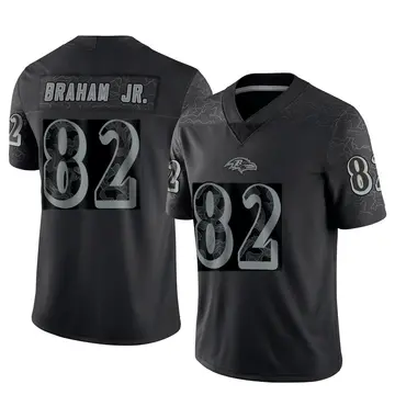 Black Men's Cortez Braham Jr. Baltimore Ravens Limited Reflective Jersey
