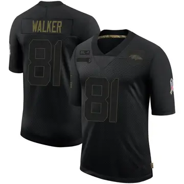 Black Men's Devontez Walker Baltimore Ravens Limited 2020 Salute To Service Jersey