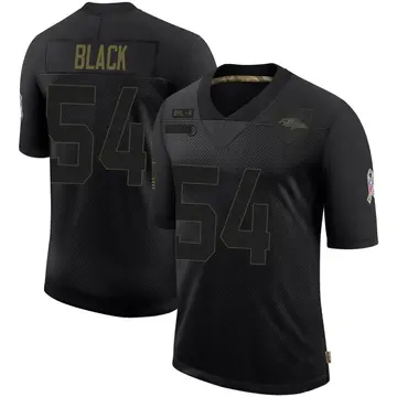 Black Men's Diwun Black Baltimore Ravens Limited 2020 Salute To Service Jersey