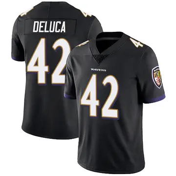 Black Men's Dominic DeLuca Baltimore Ravens Limited Alternate Vapor Untouchable Jersey