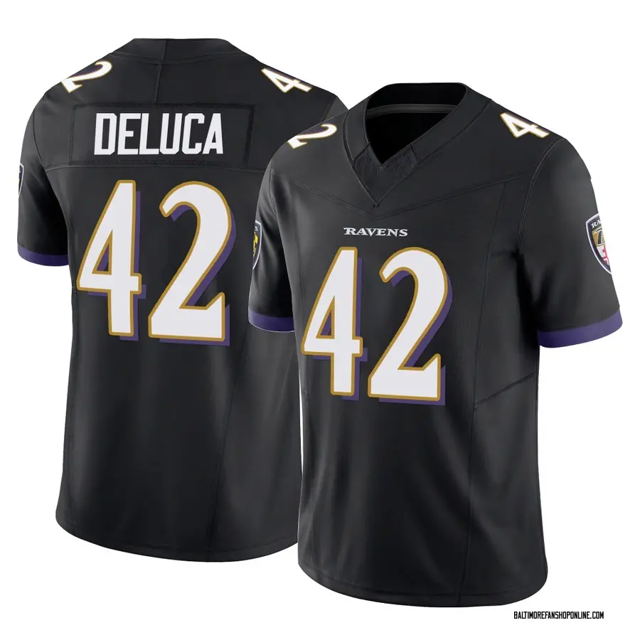 Black Men's Dominic DeLuca Baltimore Ravens Limited Vapor F.U.S.E. Jersey