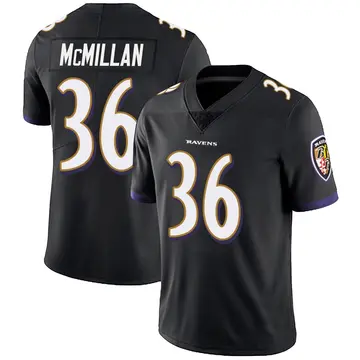 Black Men's Dontae McMillan Baltimore Ravens Limited Alternate Vapor Untouchable Jersey