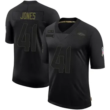 Black Men's Dre'Mont Jones Baltimore Ravens Limited 2020 Salute To Service Jersey
