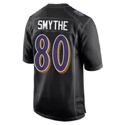Black Men's Durham Smythe Baltimore Ravens Game Carbon Fashion Jersey