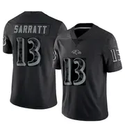 Black Men's Elijah Sarratt Baltimore Ravens Limited Reflective Jersey