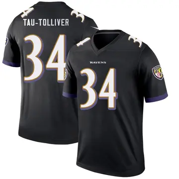 Black Men's Elijah Tau-Tolliver Baltimore Ravens Legend Jersey