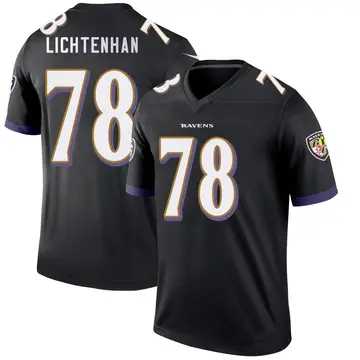 Black Men's Gerad Lichtenhan Baltimore Ravens Legend Jersey