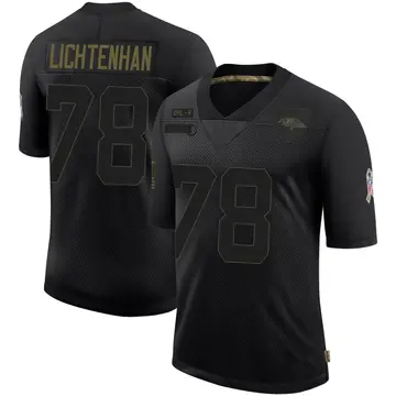 Black Men's Gerad Lichtenhan Baltimore Ravens Limited 2020 Salute To Service Jersey