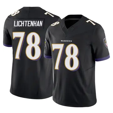 Black Men's Gerad Lichtenhan Baltimore Ravens Limited Vapor F.U.S.E. Jersey