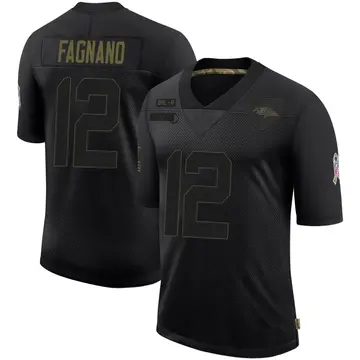 Black Men's Joe Fagnano Baltimore Ravens Limited 2020 Salute To Service Jersey