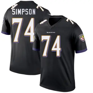 Black Men's John Simpson Baltimore Ravens Legend Jersey