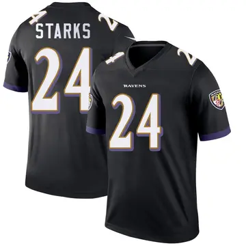 Black Men's Malaki Starks Baltimore Ravens Legend Jersey