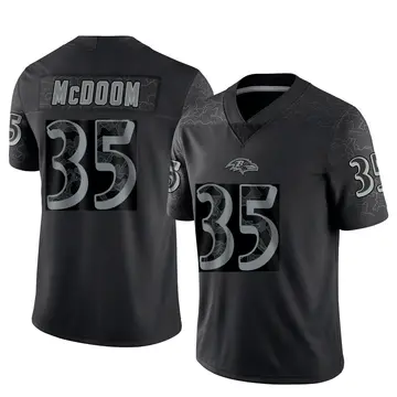 Black Men's Matthew McDoom Baltimore Ravens Limited Reflective Jersey