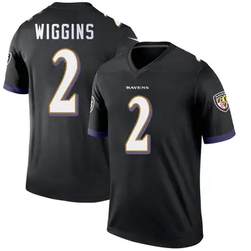 Black Men's Nate Wiggins Baltimore Ravens Legend Jersey