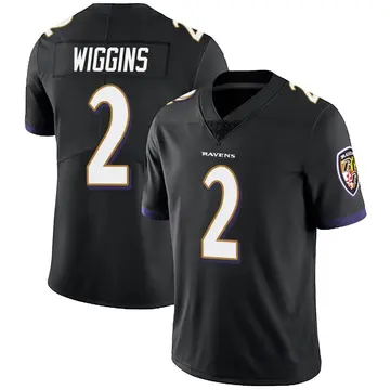 Black Men's Nate Wiggins Baltimore Ravens Limited Alternate Vapor Untouchable Jersey