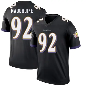 Black Men's Nnamdi Madubuike Baltimore Ravens Legend Jersey