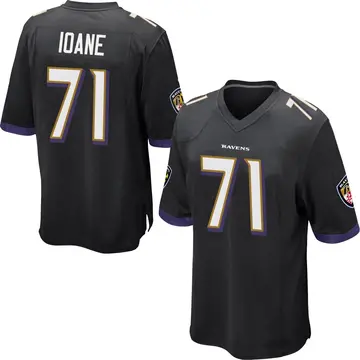 Black Men's Olaivavega Ioane Baltimore Ravens Game Jersey