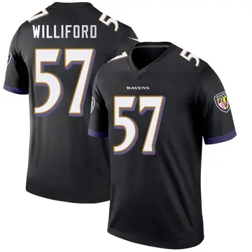 Black Men's Reid Williford Baltimore Ravens Legend Jersey