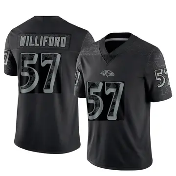 Black Men's Reid Williford Baltimore Ravens Limited Reflective Jersey