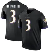 Black Men's Robert Griffin III Baltimore Ravens Legend Jersey