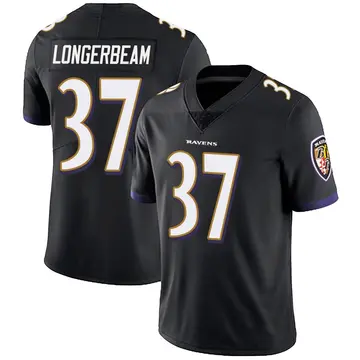 Black Men's Robert Longerbeam Baltimore Ravens Limited Alternate Vapor Untouchable Jersey