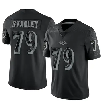 Black Men's Ronnie Stanley Baltimore Ravens Limited Reflective Jersey