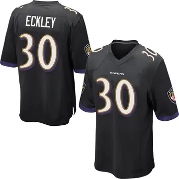 Black Men's Ryan Eckley Baltimore Ravens Game Jersey