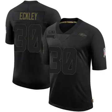 Black Men's Ryan Eckley Baltimore Ravens Limited 2020 Salute To Service Jersey