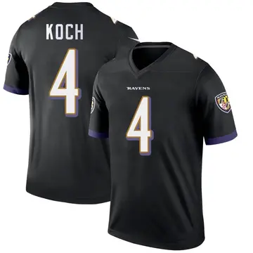 Black Men's Sam Koch Baltimore Ravens Legend Jersey