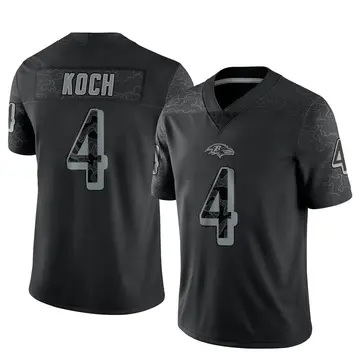 Black Men's Sam Koch Baltimore Ravens Limited Reflective Jersey