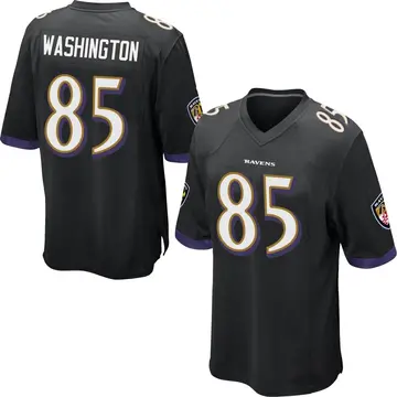 Black Men's Scotty Washington Baltimore Ravens Game Jersey