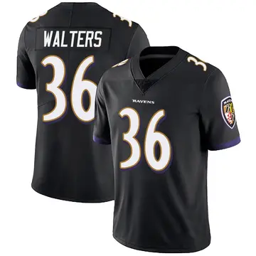 Black Men's Silas Walters Baltimore Ravens Limited Alternate Vapor Untouchable Jersey