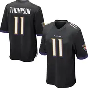 Black Men's Skylar Thompson Baltimore Ravens Game Jersey