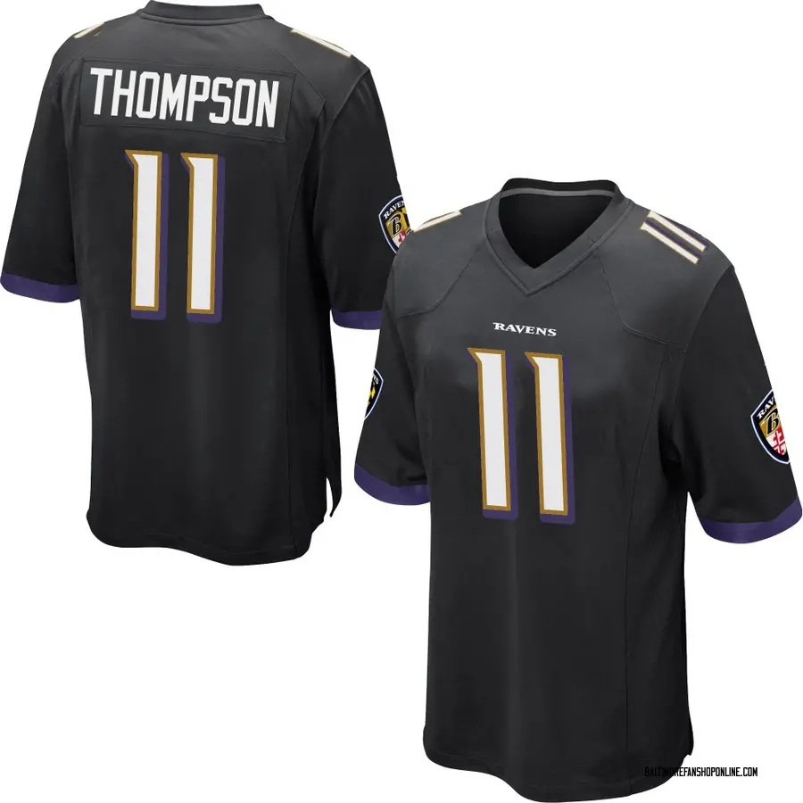 Black Men's Skylar Thompson Baltimore Ravens Game Jersey