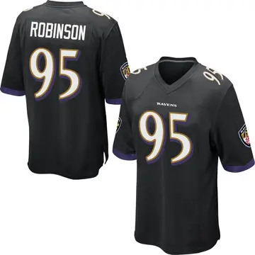 Black Men's Tavius Robinson Baltimore Ravens Game Jersey